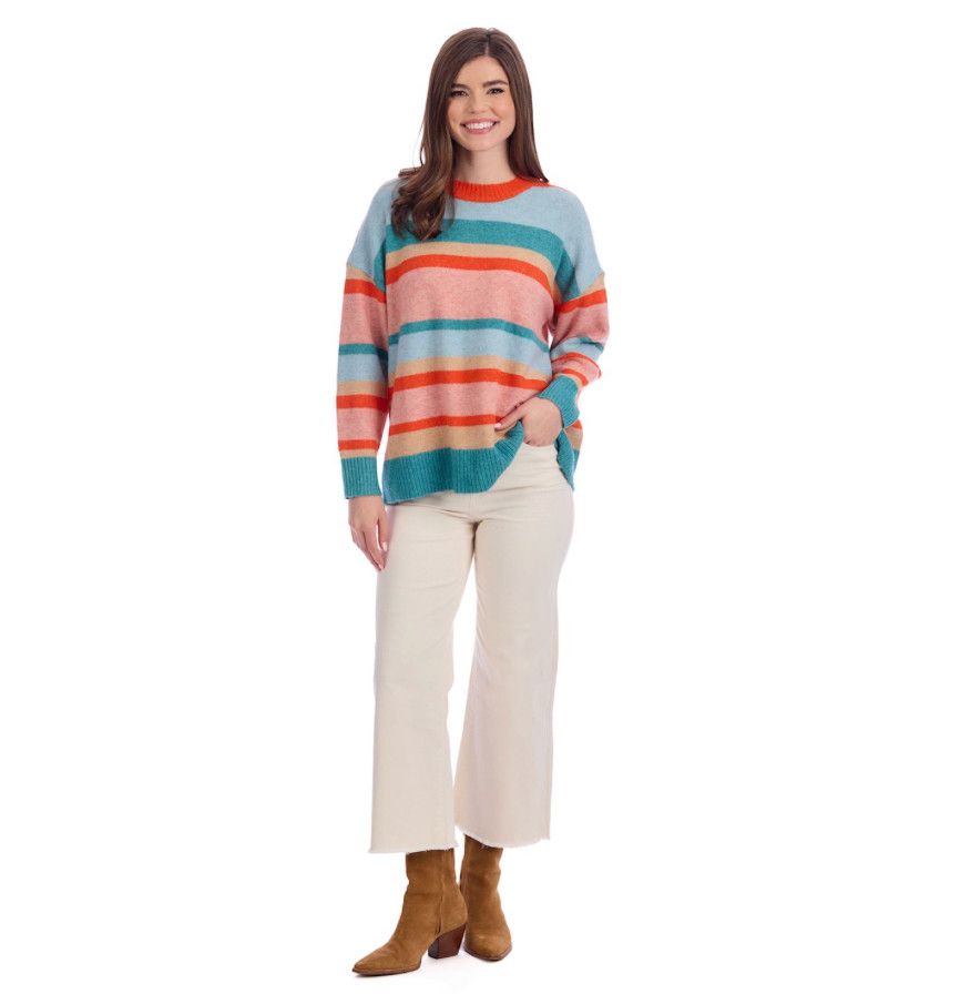 The Sylas Striped Sweater | Blue, Size: L