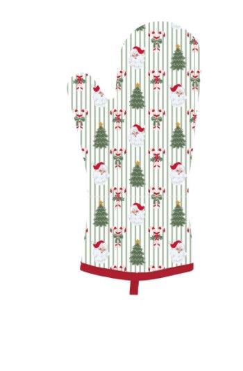 Peppermint Pine Oven Mitt