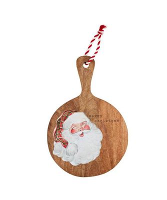 Mango Wood Round Santa Board