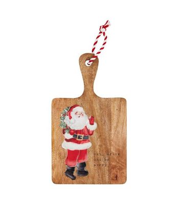 Mango Wood Square Santa Board