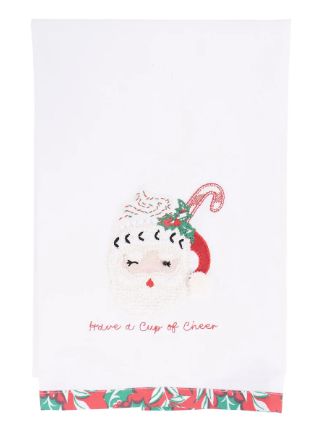 Cup of Cheer Santa Tea Towel