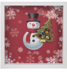 Snowman Print Block Art