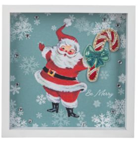 Santa Print Block Art
