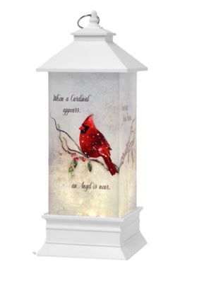 Light Up Bereavement Shimmer Cardinal Lantern