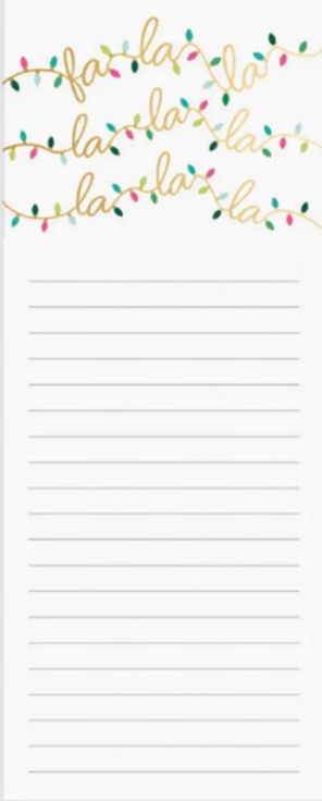 Christmas Magnetic Notepad | Falala