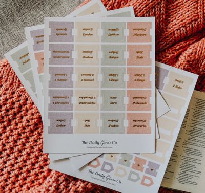 Pastel Floral Bible Tabs