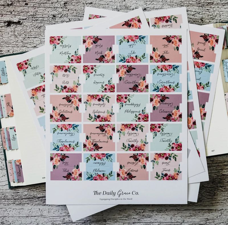 Floral Bible Tabs