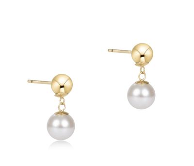 Classic 10mm Ball Drop Stud Pearl