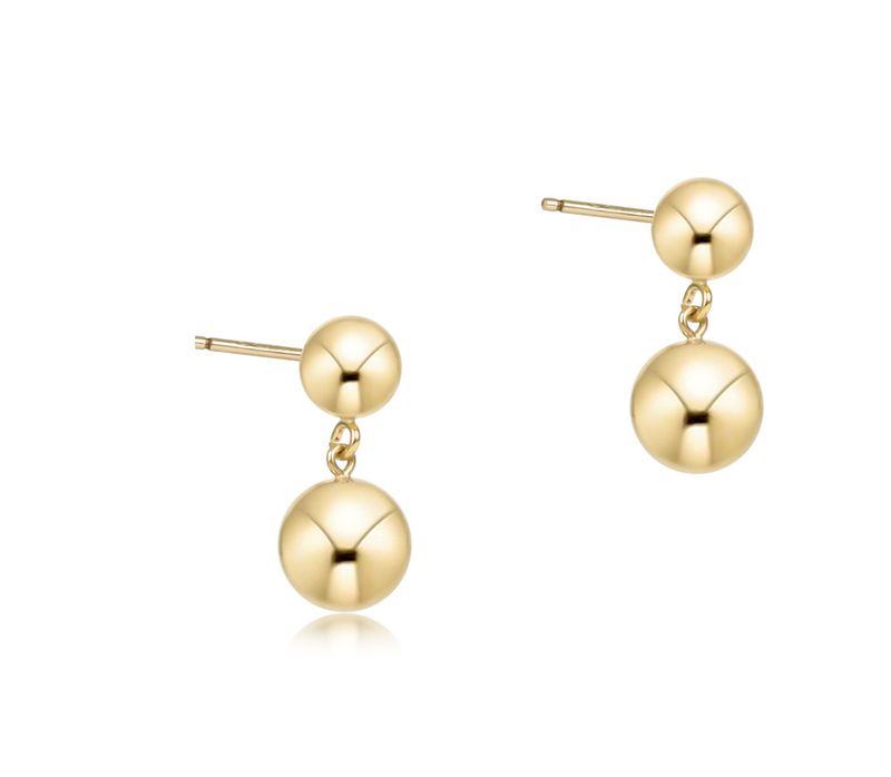 Classic 8mm Ball Drop Stud Gold