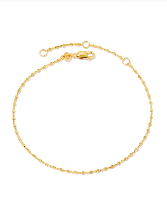 Beaded Satellite Chain Bracelet 18K Gold Vermeil