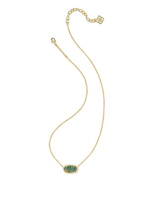 The Elisa Necklace in Gold Bronze Malachite