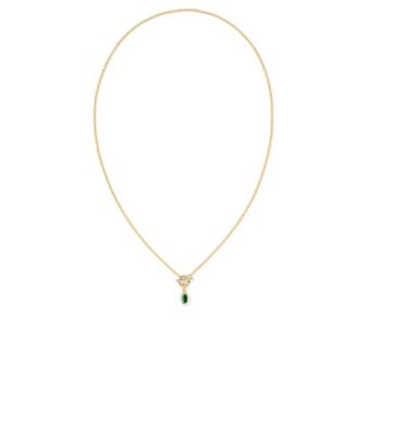 The Mini Elisa Toggle Pendant in Gold Green Tiger's Eye