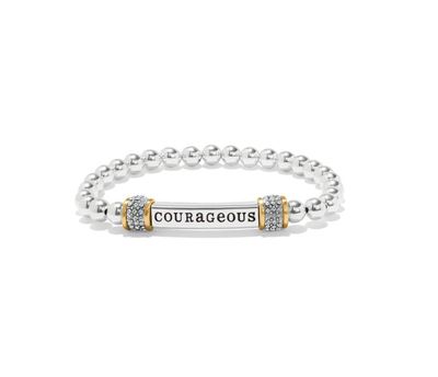 Meridian Courageous Two Tone Stretch Bracelet