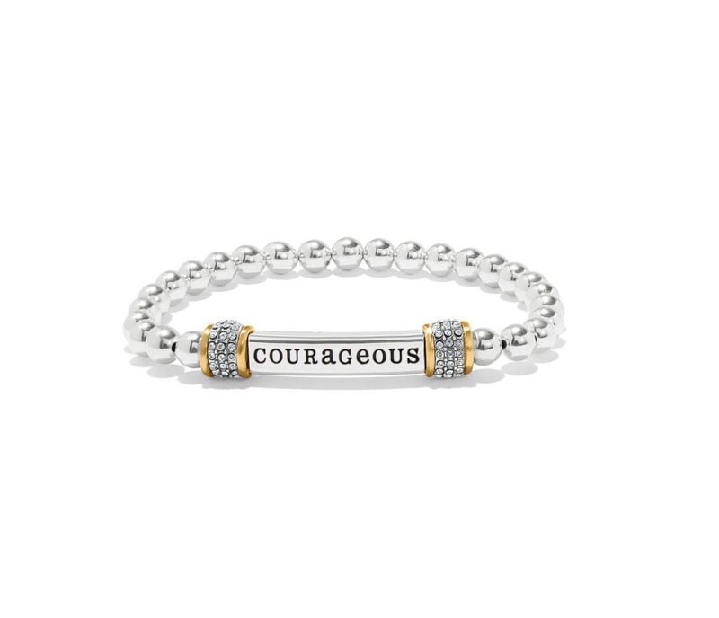 Meridian Courageous Two Tone Stretch Bracelet