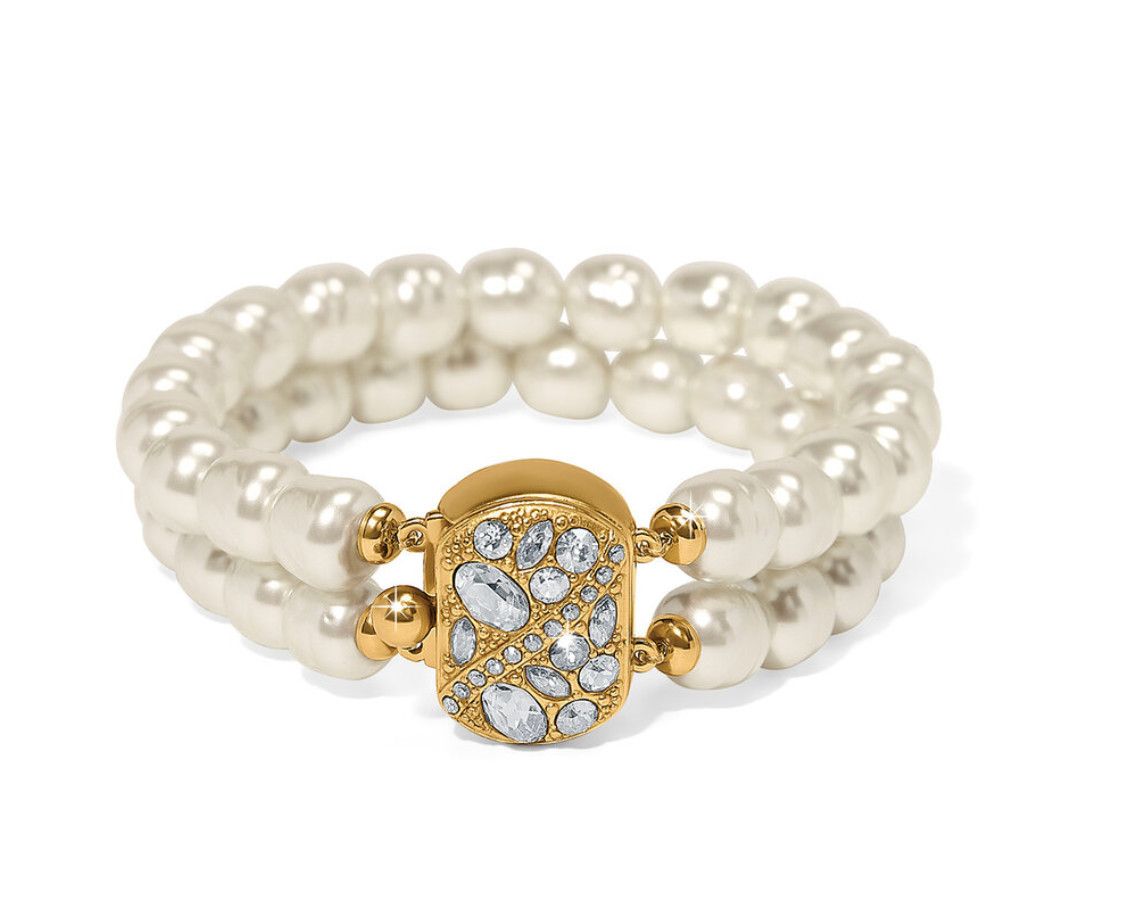 Trust Your Journey Double Pearl Stretch Bracelet