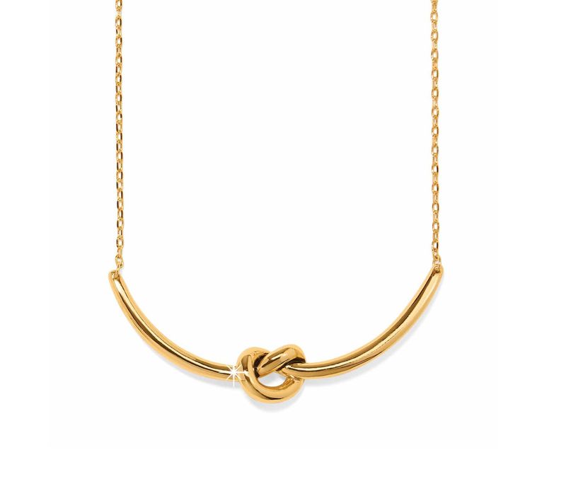 Interlok Single Knot Necklace Gold