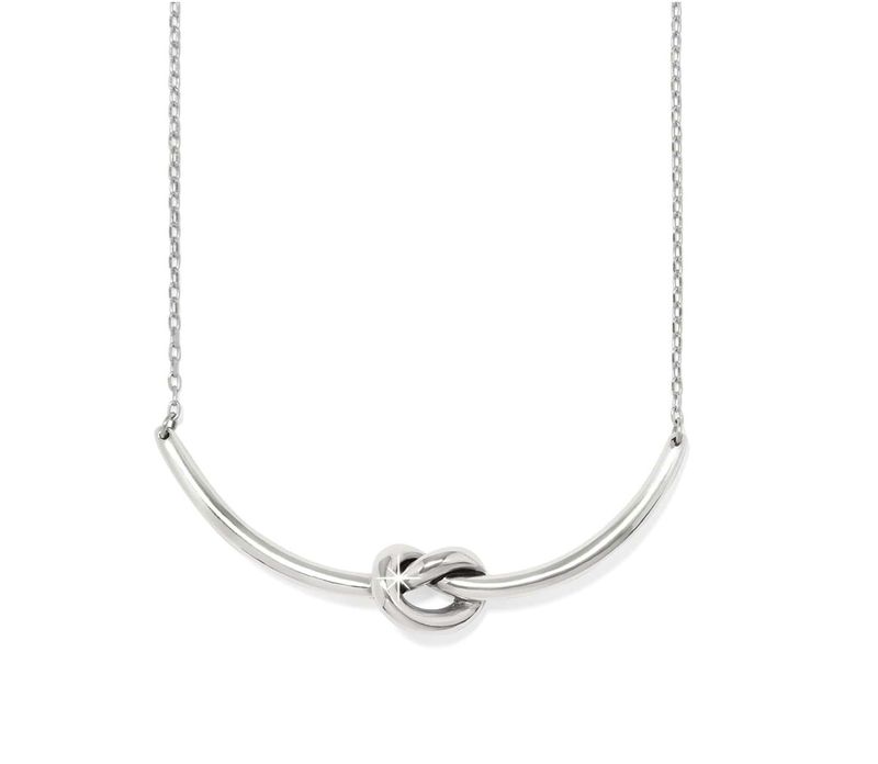 Interlok Single Knot Necklace Silver
