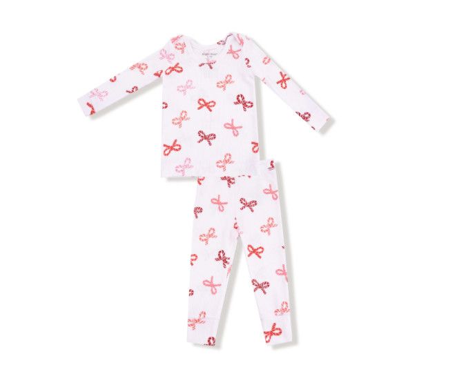 Candy Cane Bows Loungewear Set, Size: 0-6 mo