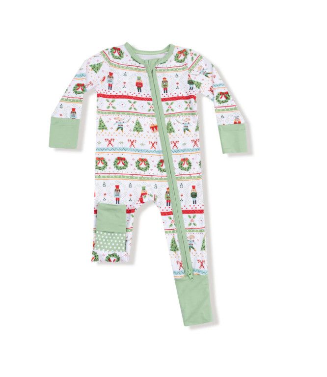 Nutcracker Fair Isle 2 Way Zipper Romper, Size: 0-3 mo