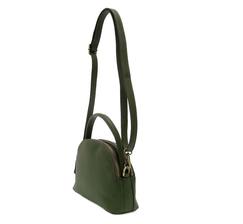 Larissa Double Zip Dome Crossbody Bag