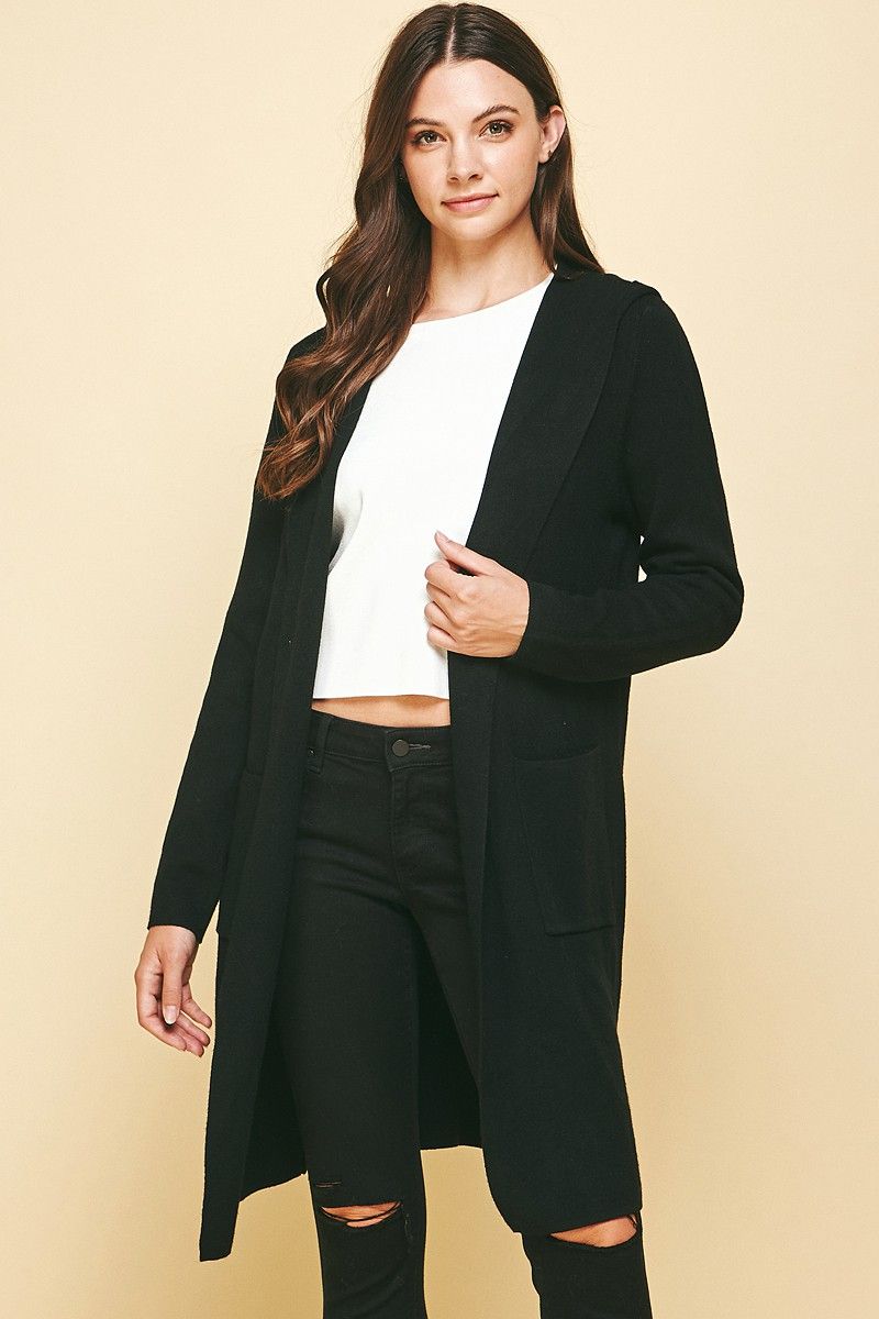 The LA Cardigan, Color: Black, Size: S/M