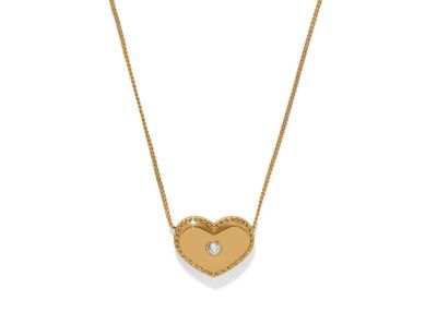 Illumina Celeste Heart Bold Necklace Gold