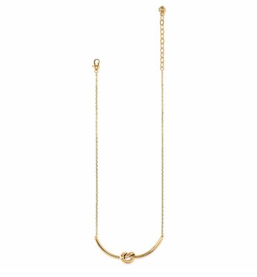 Interlok Single Knot Necklace Gold