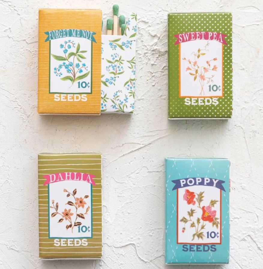 Flower Seed Safety Matches , Color: Forget me Not