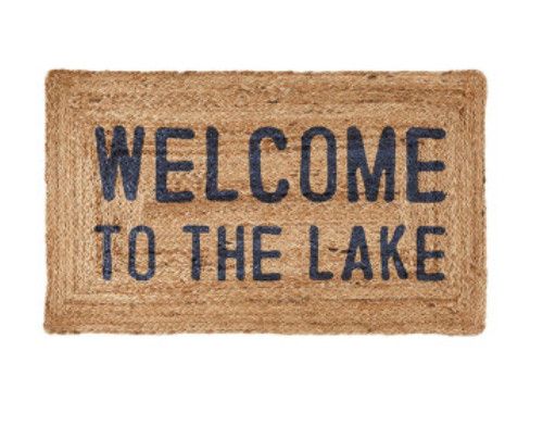 Welcome to the Lake Jute Mat