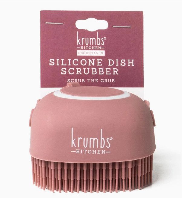 Silicone Dish Scrubber, Color: Pink