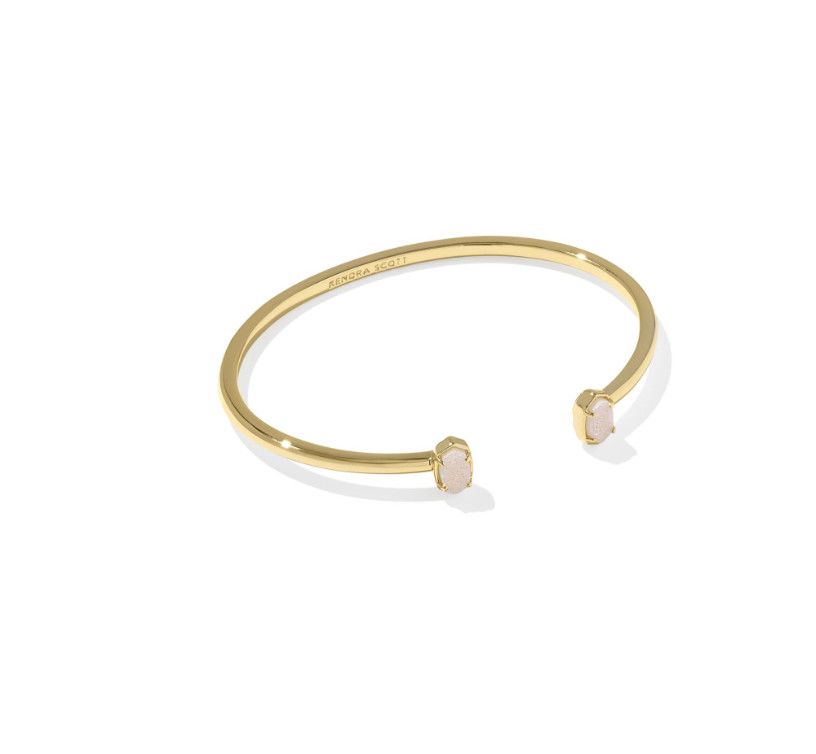 The Emilie Cuff Bracelet Gold Iridescent Drusy