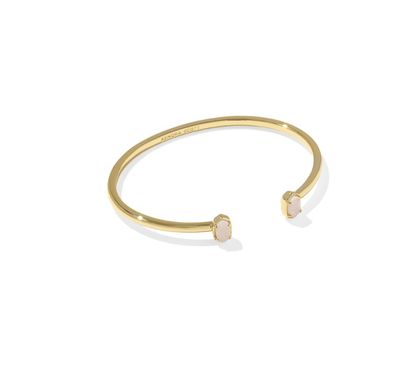 The Emilie Cuff Bracelet Gold Iridescent Drusy