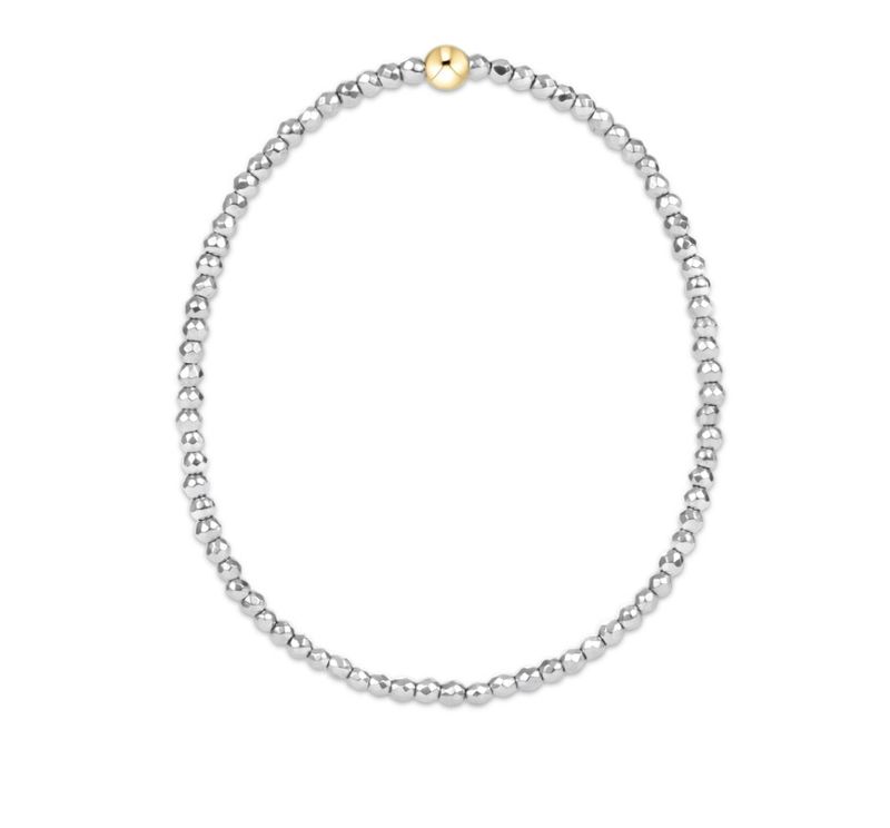 Enewton EXTENDS Silver Faceted Hematite 2mm Bead Bracelet