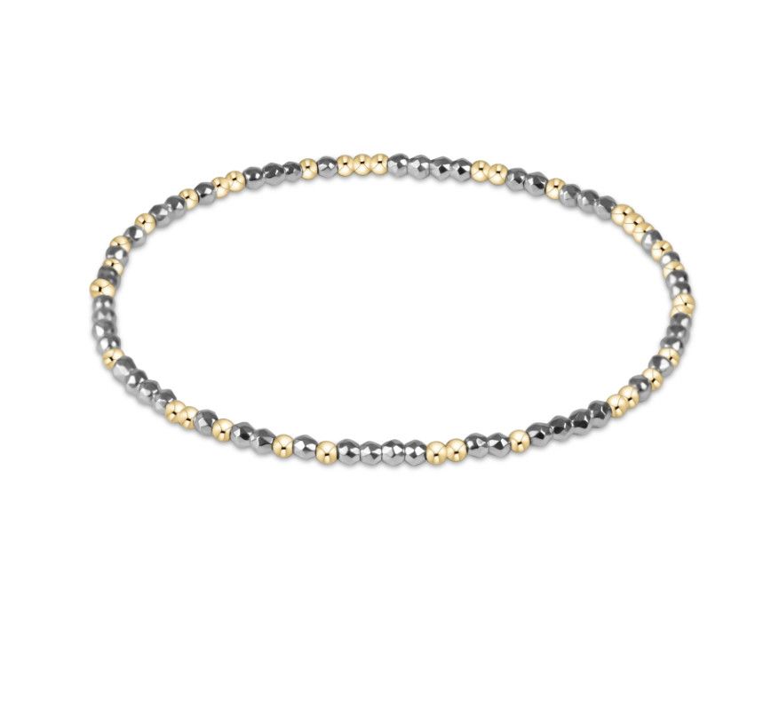 Enewton EXTENDS Hope Unwritten Bright Silver Faceted Hematite 2mm Bead Bracelet