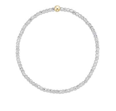 Enewton EXTENDS Bright Silver Faceted Hematite 2mm Bead Bracelet