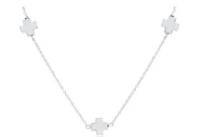 15&quot; Choker Simplicity Chain Sterling Signature Cross Sterling