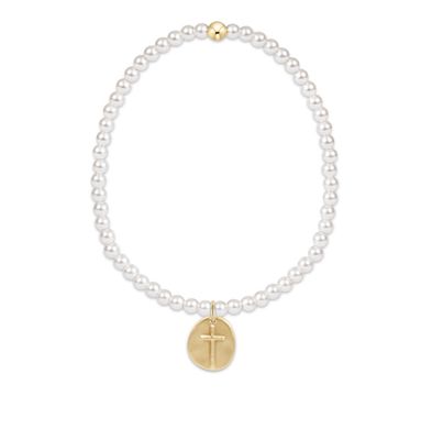 Enewton EXTENDS Classic Pearl 3mm Bead Bracelet Inspire Small Gold Charm