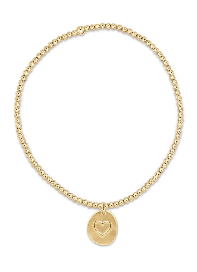 Enewton EXTENDS Classic Gold 2mm Bead Bracelet Inspire Love Small Gold Charm