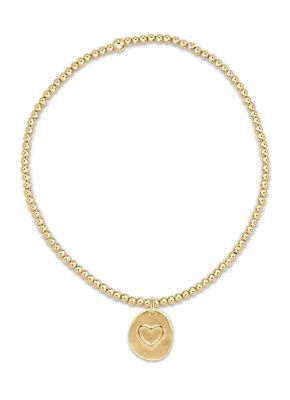 Enewton EXTENDS Classic Gold 2mm Bead Bracelet Inspire Love Small Gold Charm