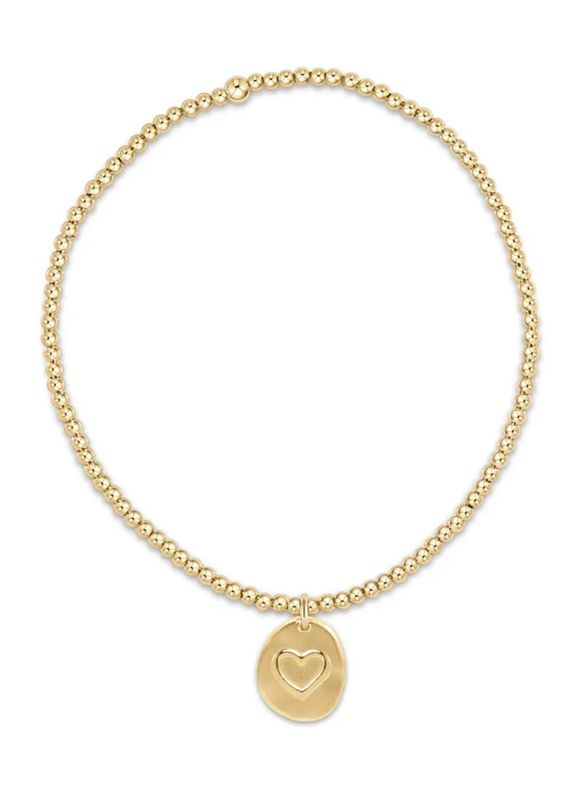Enewton EXTENDS Classic Gold 2mm Bead Bracelet Inspire Love Small Gold Charm
