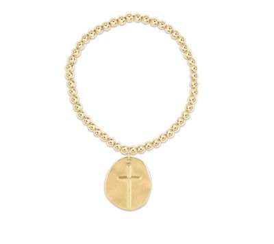 Enewton EXTENDS Classic Gold 4mm Bead Bracelet Inspire Gold Charm