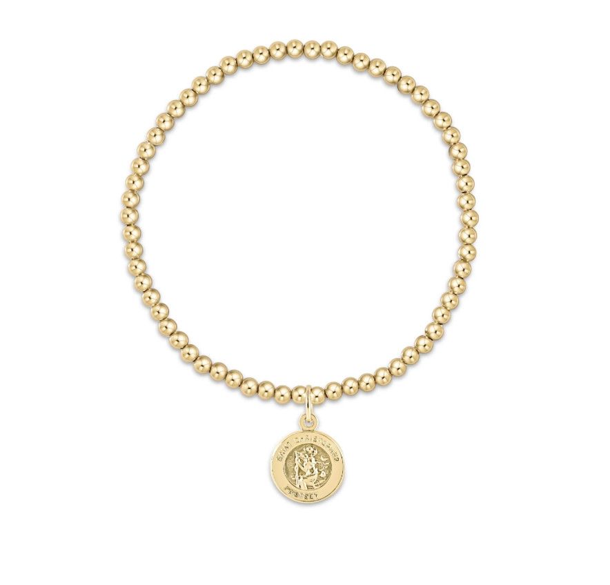 Enewton EXTENDS Classic Gold 3mm Bead Bracelet Protection Gold Disc