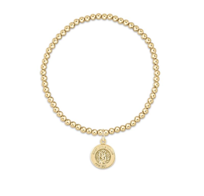 Enewton EXTENDS Classic Gold 3mm Bead Bracelet Protection Gold Disc