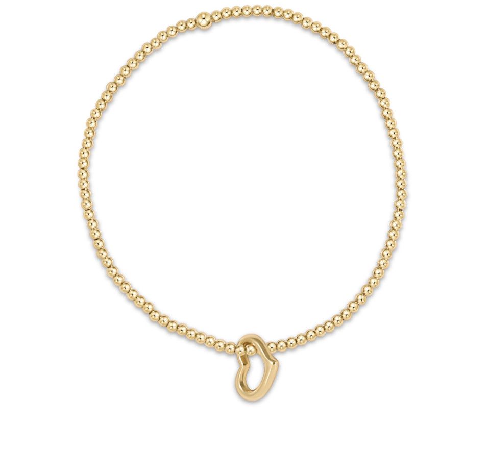 Enewton EXTENDS Classic Gold 2.5mm Bead Bracelet Love Gold Charm