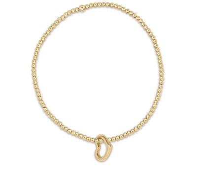 Enewton EXTENDS Classic Gold 2.5mm Bead Bracelet Love Gold Charm