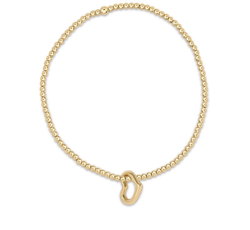 Enewton EXTENDS Classic Gold 2.5mm Bead Bracelet Love Gold Charm