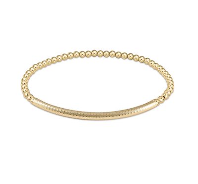 Enewton EXTENDS Bliss Bar Textured 3mm Bead Bracelet Gold