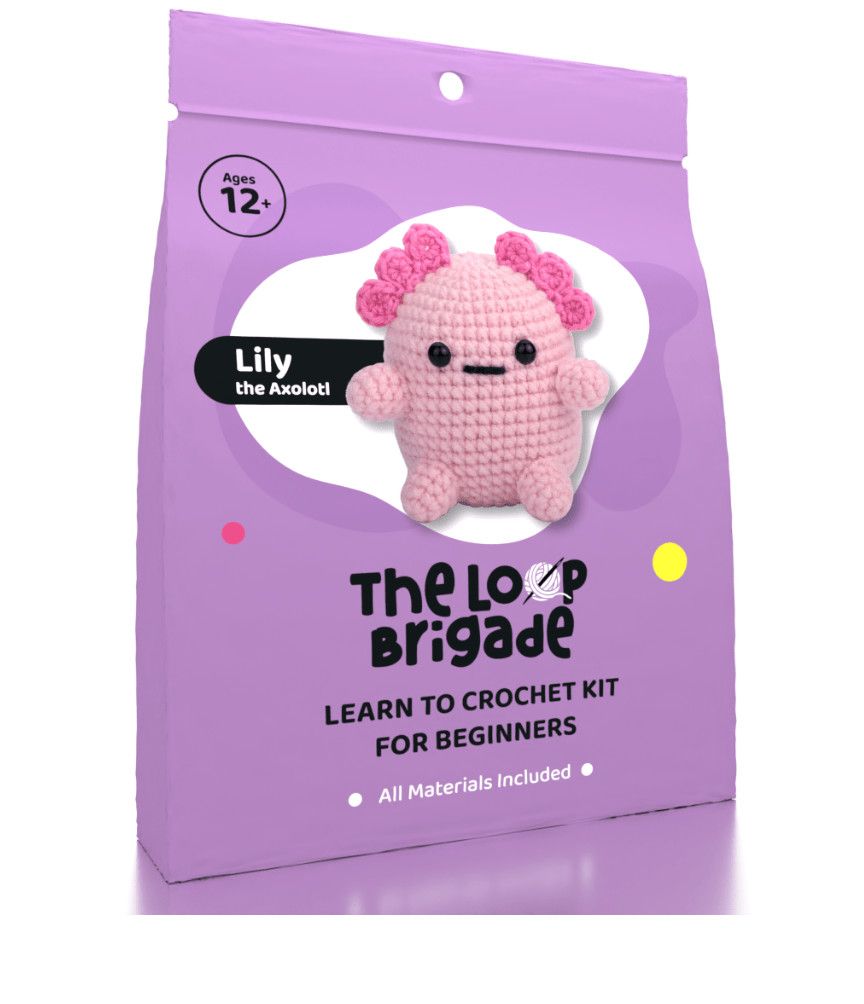 The Loop Brigade: Mini Crochet Kit | Lily the Axolotl