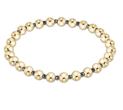 Enewton EXTENDS  Silver Faceted Hematite Grateful Pattern 5mm Bead Bracelet