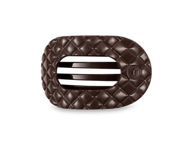 Teleties™ Quilted Flat Round Hair Clip | Truly Taupe